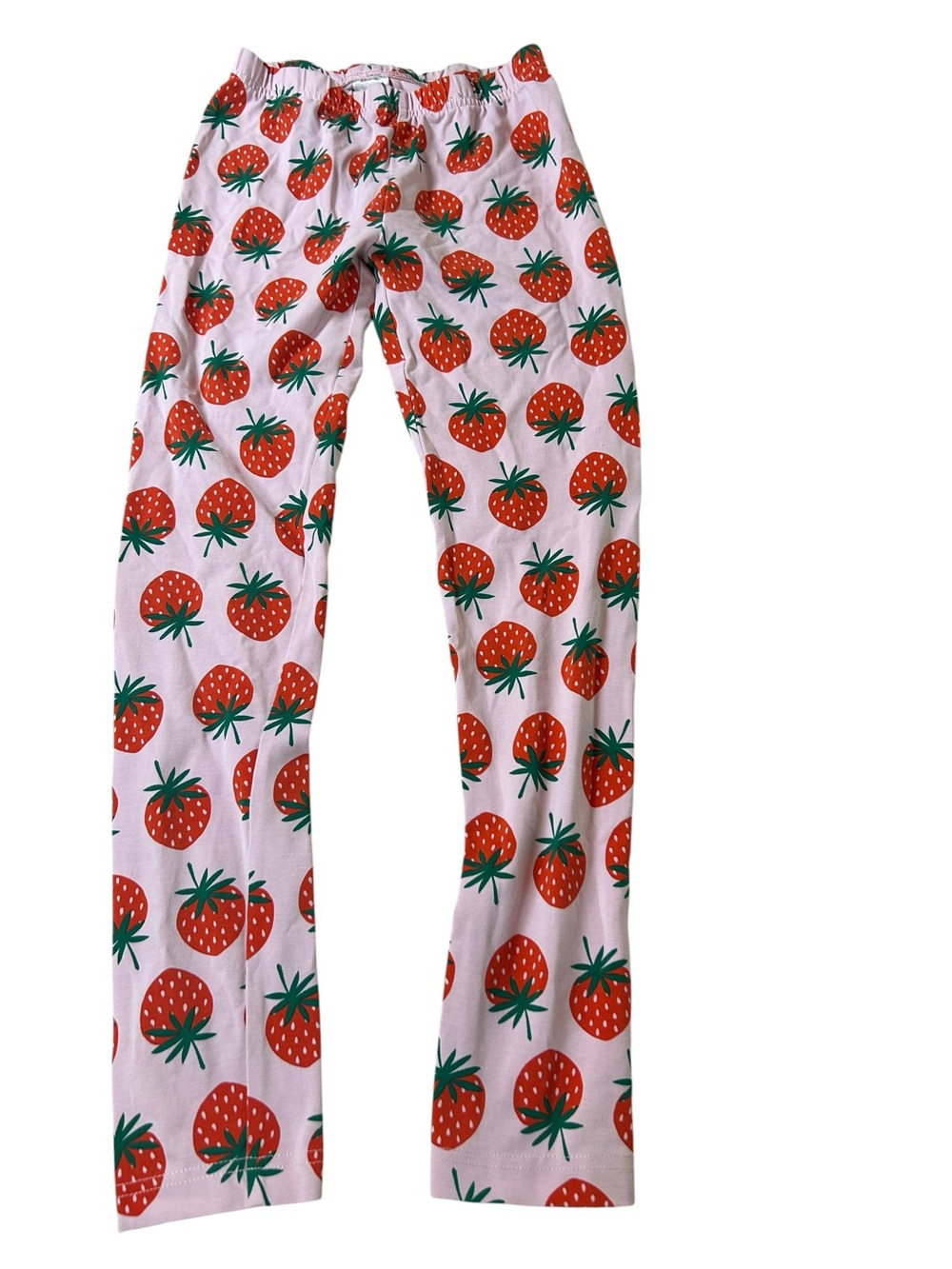 Hanna AnderssonKids Strawberry Print Pink Leggings Pants 10 Years
